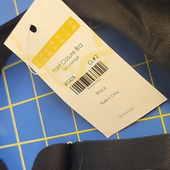 Delimira Womens Bra 34C Underwire Unlined Black - Picture 6 of 8